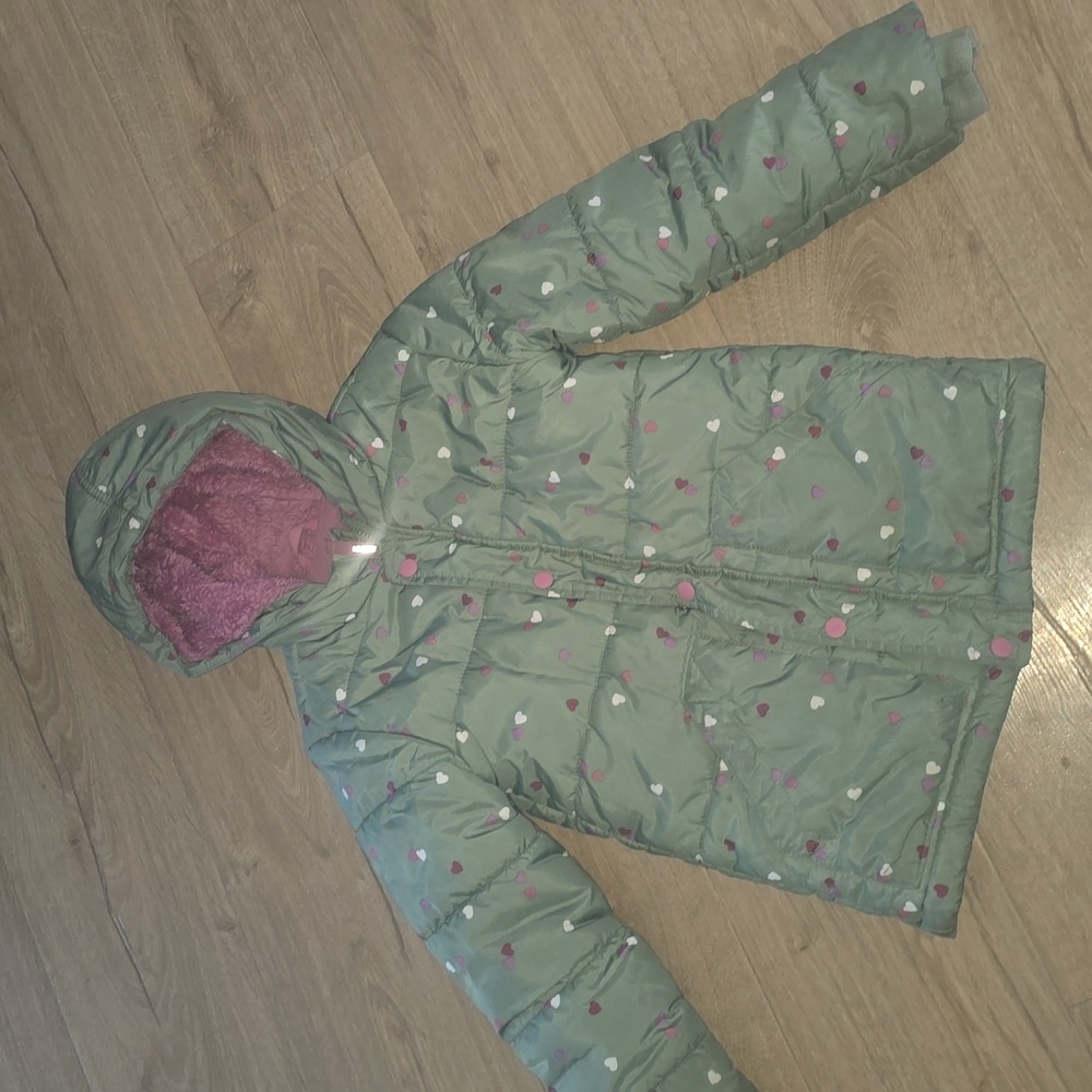Cat & jack girls puffer coat size 6x